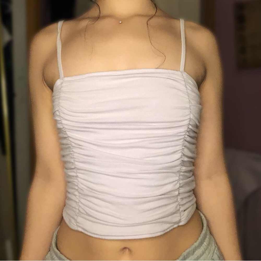 Light lavender scrunch tank top 💟